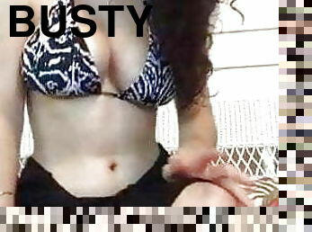 busty girl in bikini top