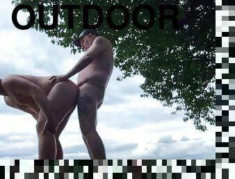 40 Degrees of Breeding - I breed my friend outdoors and cum in his ass on a cold day