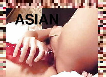 asien, immens, masturbieren, dilettant, spielzeug, dildo