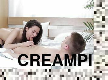 Little teeny creampied