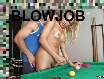 Naughty hot ass trans sluttie Luana Arausio plays with dick in hot blowjob scene
