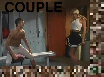 Nicole Sheridan blows and enjoys doggystyle sex in the locker room