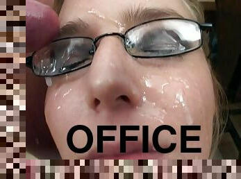 Blonde wants an office job and has to give up her hot pussy