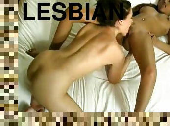 Wet pussy gets licked in this hot interracial lesbian hook up