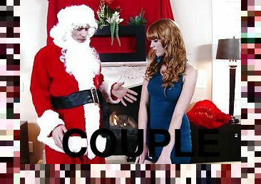 Captivating redhead slut Marie Mccray gets fucked by lewd Santa