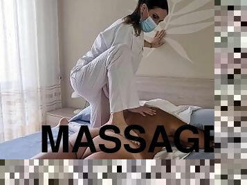 Fetish Massage turn into a Femdom Strapon Nightmare