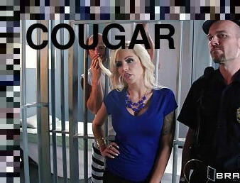 Beautiful Blonde Cougar With Big Tits Enjoying A Hardcore Fuck In Prison
