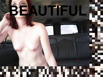 Beautiful Redhead Enjoying A Hardcore Missionary Style Fuck In A Car