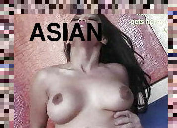 asiatique, clito, orgasme, chatte-pussy, ejaculation-sur-le-corps, énorme-bite, horny, pute, en-nylon