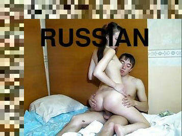 These two Russian teens are having sex