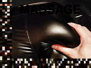 Massage for my ass in leather leggings