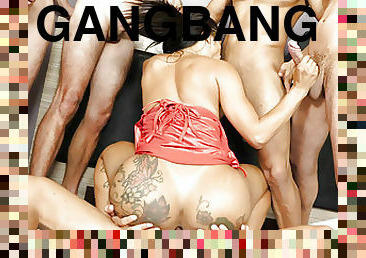 Gangbang with delicous big ass latina tranny Thayssa Fadinha