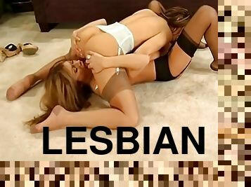 lesbiana, picioare, ciorapi, blonda, fetish, bruneta