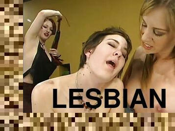 Slim brunette girl gets humiliated by two nasty chicks