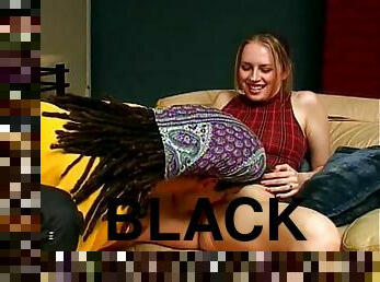 Leila Swan sucks a black cock and gets fucked from behind