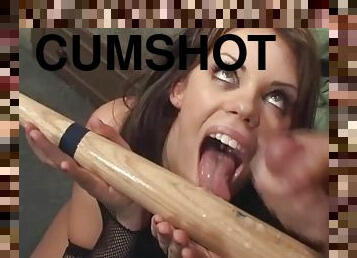 Gia Paloma fucks her holes with huge dildos and gets banged by two men