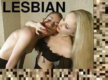 lesbijskie, bielizna, ładne, kobieca-dominacja