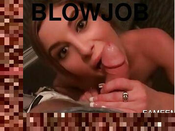 POV redhead ex-girlfriend giving an awesome blowjob