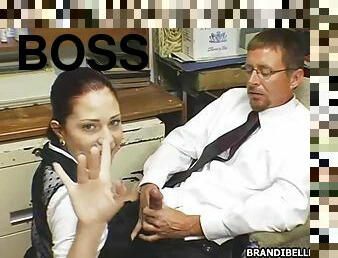 Sexy Dick Loving Secretary Sucks Her Boss' Schlong