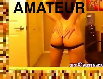 Huge tits girl teases on webcam