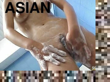 asia, mandi, mastubasi, amatir, sayang, jepang, normal, mandi-shower, seorang-diri