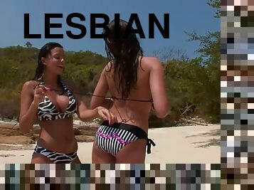 Nelly Sullivan and Sasha Cane have hot sex at the beach