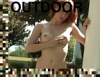 Gwenevieve O'Connell getting naked outdoors