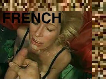 French mature gang bang and facials in the BMW