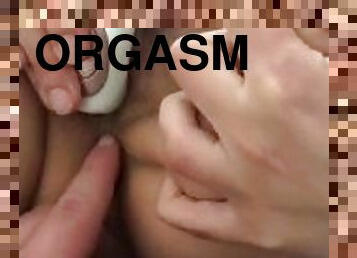 klitors, masturbācija-masturbation, orgasms, vāverīte, strūkla, draudzene, griboša, blondīne, solo, closeup