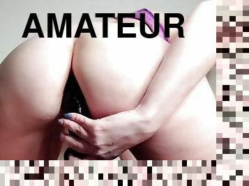 cul, grosse, amateur, anal, jouet, belle-femme-ronde, salope, gode, solo