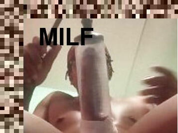 Big Cumshot on Milf Face!! Must see!! 10 inch BBC!