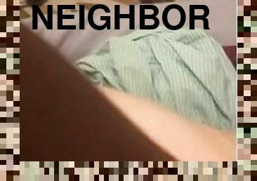 Neighbor let’s me cream pie her pussy