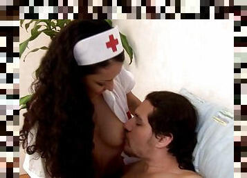 Horny Nurse Leans Over to Suck a Dick