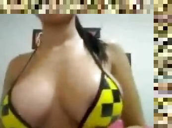 Asian Teen Shows Her Big Natural Tits Wearing A Sexy Bikini