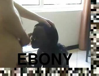 Cute Ebony Teen Gobbling Knob