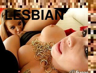 Two Hot Lesbians Playing With Each Others' Holes