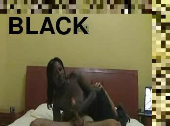 Black hottie fucked by white guy in interracial