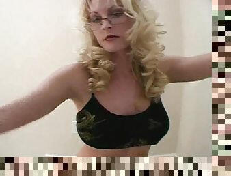 Amazing POV Handjob From A Hot Blonde With Glasses