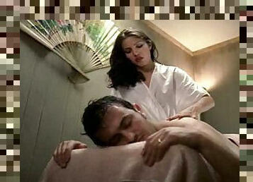 Perfect Brunette Marika Dominczyk Gives Massage and Then Gets Banged