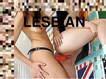 gros-nichons, gode-ceinture, babes, lesbienne, ados, hardcore, naturel, serrée