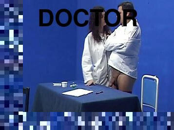 A cute lady doctor seducing her patient for a wild fuck session