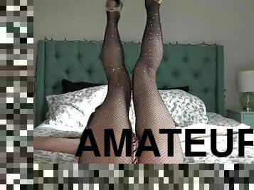 amateur, butin, décapage, bas, résille, danse, parfait, solo