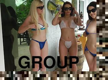 Hardcore group sex party with hot ass stars Alessia Luna and Paisley