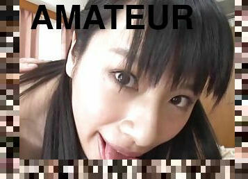 Amateur POV video of busty Japanese Haruna Hana getting fucked