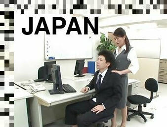Naughty secretary from Japan seduced her boss for a quickie