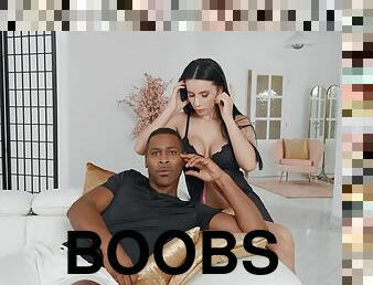 Hardcore interracial fucking with fake boobs pornstar Nelly Kent