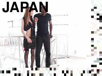 Sizzling Japanese chick gets fucked by a horny black stud
