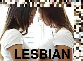 Teen lesbian couple wants a man's hard cock in the mix