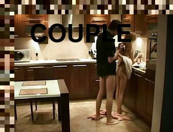 A Hidden Camera Of A Teen Couple Fucking In the Kitchen