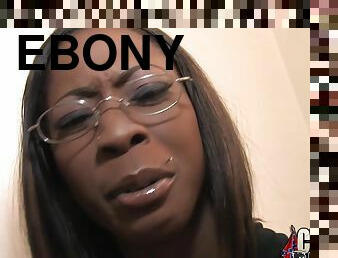 Ebony milf is sucking some cum out of white men